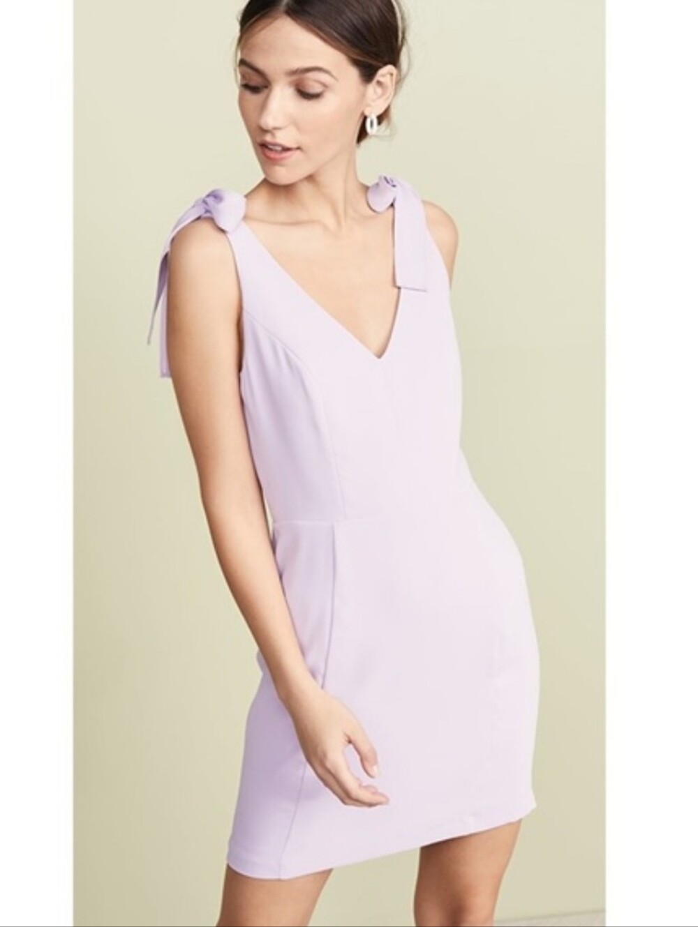 Amanda Uprichard Women's Lavender Purple Allora Mini Dress Sz L - Picture 2 of 11